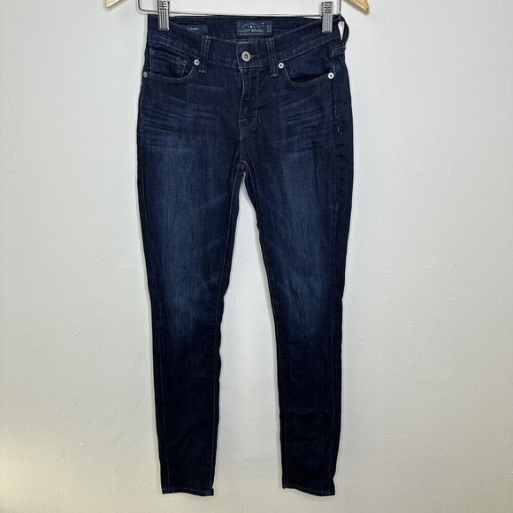 Lucky Brand Jeans Brooke Skinny Jeans Size 00/24 Dark Blue Wash - Picture 3 of 10